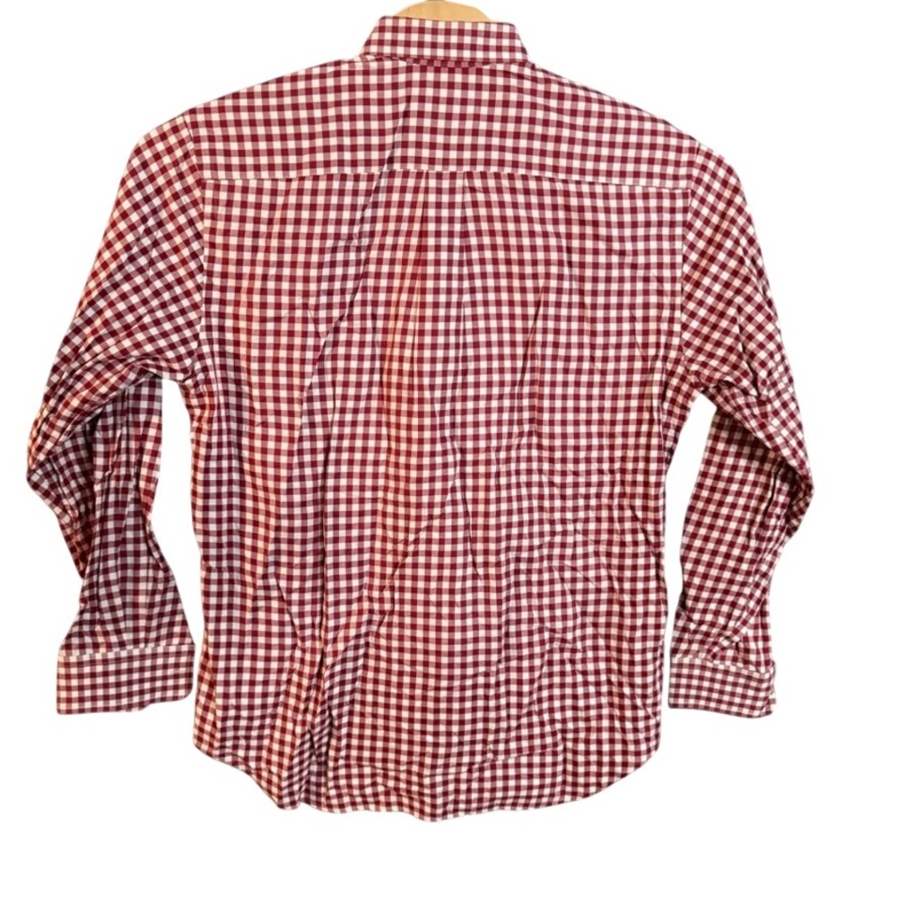 Vineyard Vines Tucker Shirt Mens Medium Red White Gingham Button Down Cotton - Picture 2 of 6